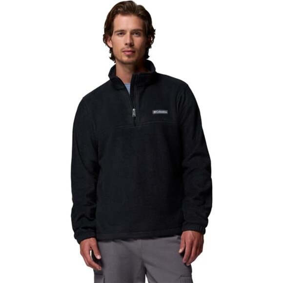 Mens Fleece Jacket Half Zip Pullover Soft Warm Outdoor Layer Winter Hiking Coat - Picture 1 of 7